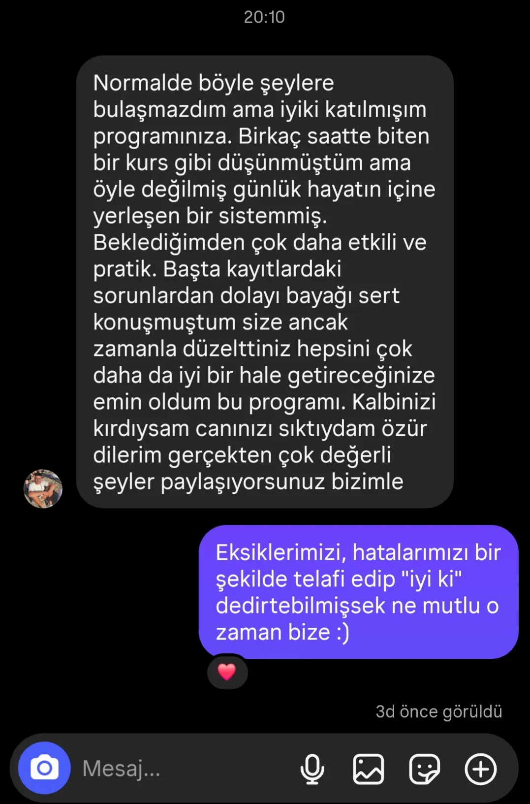 Katılımcı Yorumu