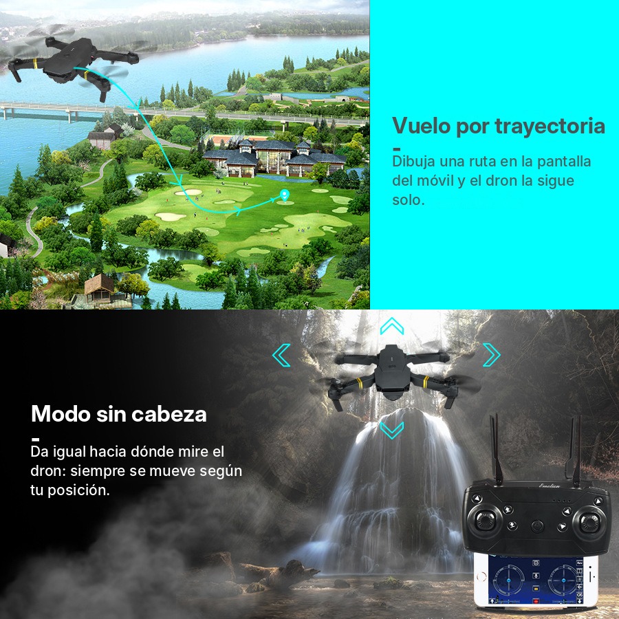 Modo sin cabeza y vuelo por trayectoria