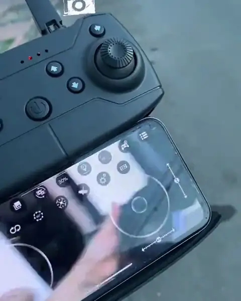 La imagen del dron en el móvil