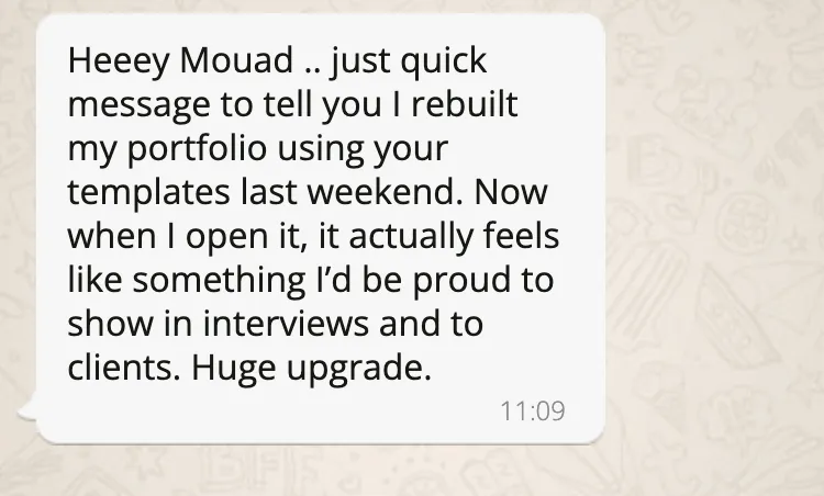 Customer WhatsApp feedback about the Power BI templates