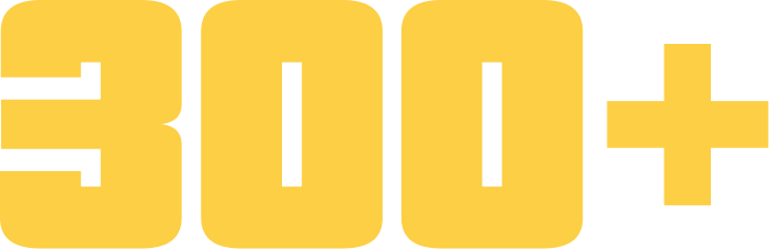 300+