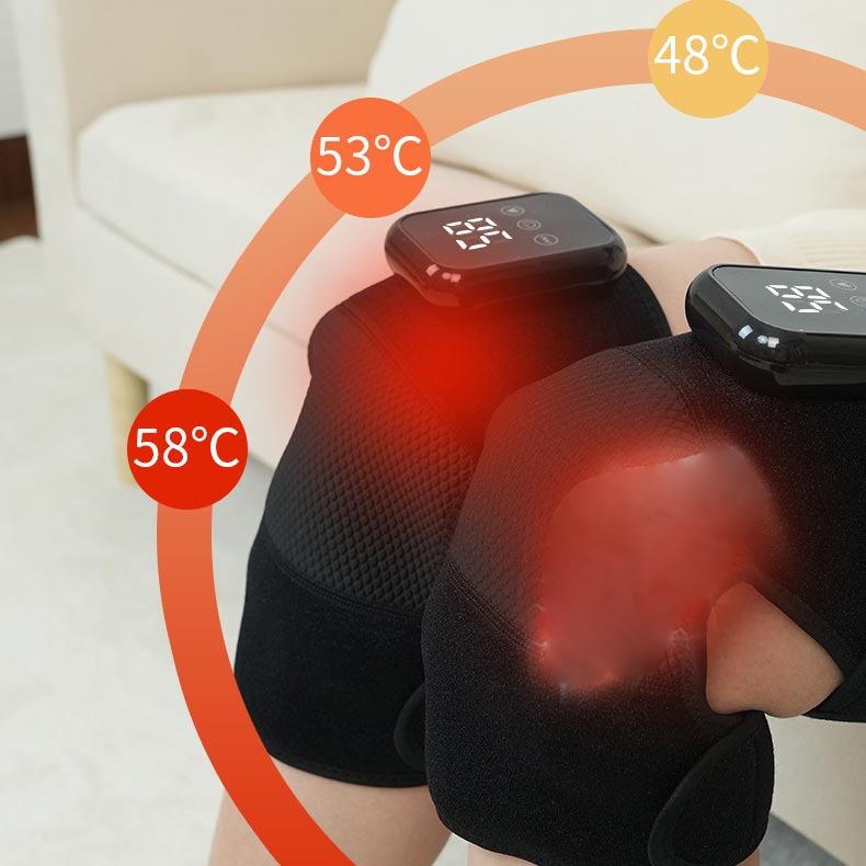 Heat and vibration knee massager