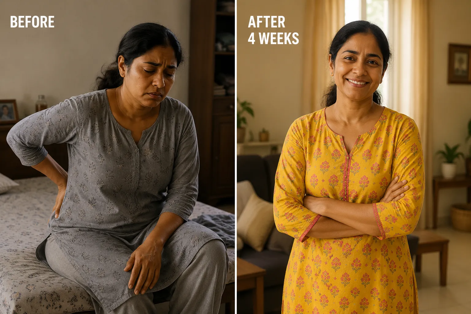 Before After Pain Relief