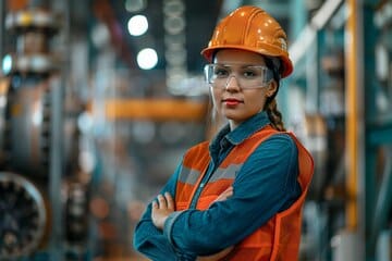 Engineer on a construction site