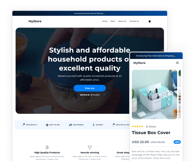 Mystore template
