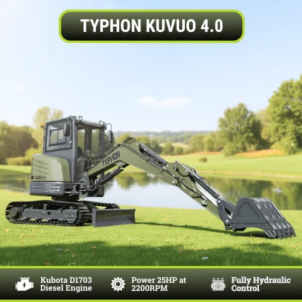 Typhon Kuvuo 4.0 four ton cabin mini excavator