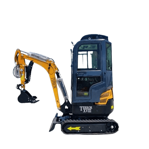 Yellow cabin Terror XVIII 4,000 lb mini excavator